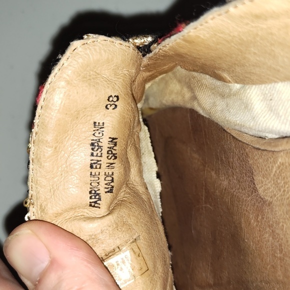 Free People gold and red Embroidered Mules size 38 - Picture 11 of 12